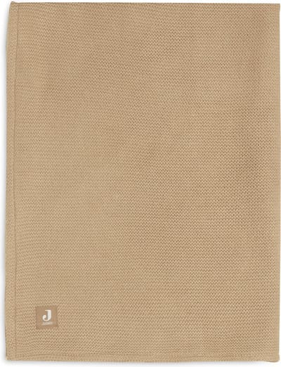 Jollein Baby Deken Ledikant 100x150cm Basic Knit - Biscuit/Fleece