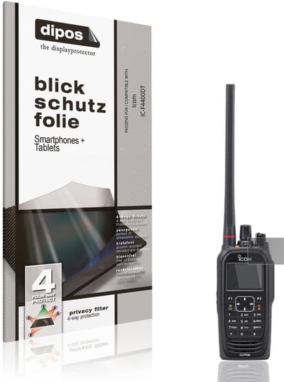 dipos – Matte Privacy Screenprotector geschikt voor Icom IC-F4400DT | Anti-Spy Beschermfolie