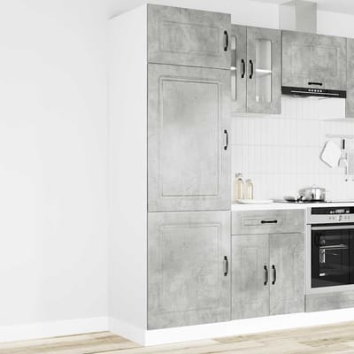 vidaXL - Keukenkast - Kalmar - bewerkt - hout - betongrijs