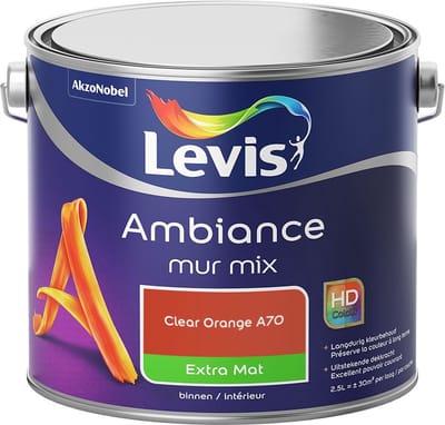 Levis - Ambiance Mur Extra Mat Mix - Clear Orange A70 - Mengverf - 2,5 L
