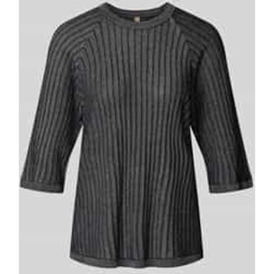 Gebreide pullover met ribboorden, model 'VIOLETTA'