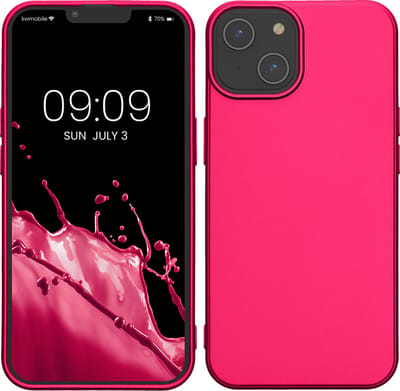 kwmobile telefoonhoesje geschikt voor Apple iPhone 14 - Hoesje voor smartphone - Back cover in metallic roze