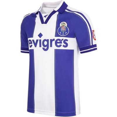 COPA - FC Porto 1998/99 Retro Voetbalshirt - Heren - Blauw - Wit - XS