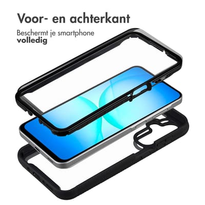 imoshion Hoesje - Geschikt voor Samsung Galaxy S25 FE - 360° Full Protective Case - Zwart