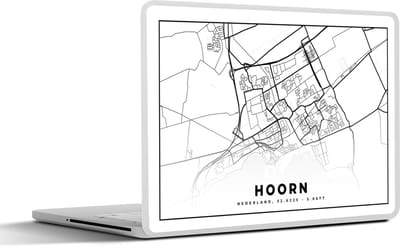 Laptop sticker - 14 inch - Kaart - Hoorn - Nederland - 32x5x23x5cm - Laptopstickers - Laptop skin - Cover