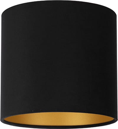 Uniqq Lampenkap velours zwart Ø 25 cm - 25 cm hoog