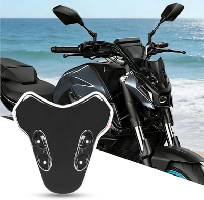 Zwarte Motorruit Bescherming voor Yamaha MT07 (2021-2023) - Windscherm, Voorruit, Aerodynamische Bescherming