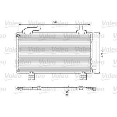 Condensator, airconditioning VALEO 814417