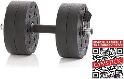Gymstick Active Verstelbare Dumbbell Set -  Halterset - Vinyl - 10kg - Met Online Trainingsvideo's