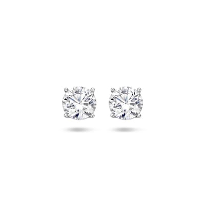 Glams oorknoppen zirkonia - 7 mm - Zilver