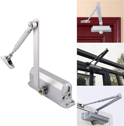 Verstelbare brandwerende luchtdeurdranger - hydraulische bufferpositioneringsveer - deurbreedte 600-1200 mm - linker- en rechterdeuren - thuis of commercieel gebruik - 60-80 kg