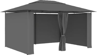 Partytent opvouwbaar - Paviljoen - 4x3 m - Easy up - Waterdicht - Weerbestendig - Antraciet