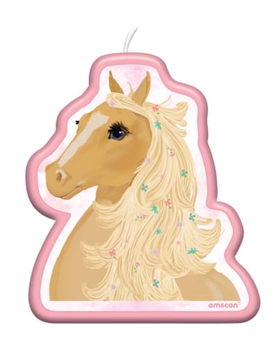 RIETHMULLER - Verjaardagskaars mooi paard 9 x 7,5 cm van wax