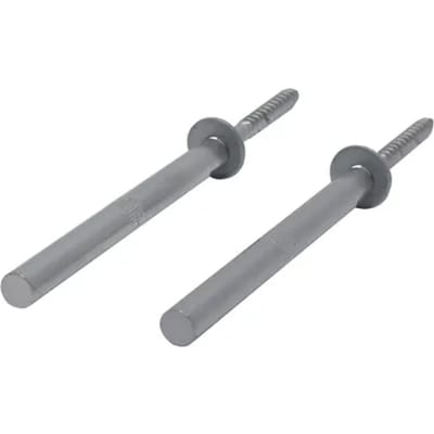 Duraline Wandplankdrager Pin Mat Zilver 1,2x12,5cm - 2 Stuks