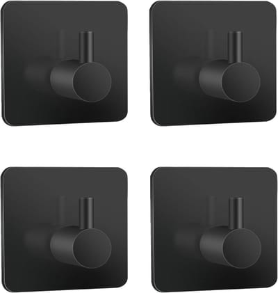 Adhesieve Haakjes voor Handdoeken en Kleding, RVS Plakhaak voor Keuken en Badkamer, Waterdicht en Duurzaam