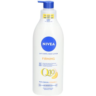 NIVEA Q10 Verstevigende Bodylotion met Pomp - Lotion met Vitamine C - Bodycrème - 48 uur Hydratatie - Voor Normale Huid - 400 ml