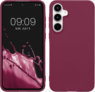 kwmobile telefoonhoesje geschikt voor Samsung Galaxy A55 5G - Hoesje voor smartphone - Back cover in magenta-lila