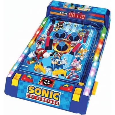 A Ambassador® Sonic Flipperkast - Arcade Pinball - Mini Flipperkast - Speelkast - Scoreteller - Tafelmodel - Volwassenen - Spelletjes voor Kinderen - Het grote speelgoedboek 2025