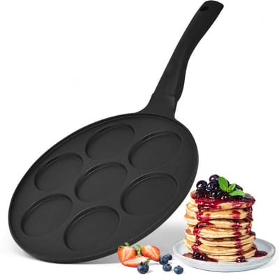 SAVI® Poffertjespan - Poffertjespannen - Poffertjespan Electrisch - Zwart - 27cm x 20cm x 2cm