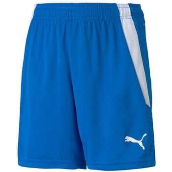 PUMA teamLIGA Shorts Jr Unisex Sportbroek - Electric Blue Lemonade-Puma White