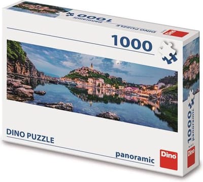 Dino Panoramische Legpuzzel van het eiland KRK van 1000 stukjes voor volwassenen en kinderen