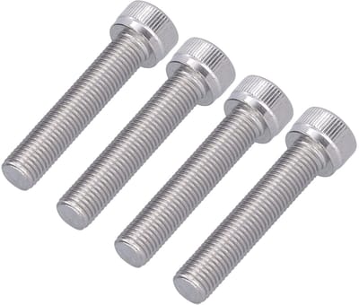 Dailygoods- Inbusbout M10 - Zeskantbout A2-70 - Corrosiebestendig - Treksterkte 700N/mm² - 4 Stuks - Geschikt voor doe-het-zelfklussen
