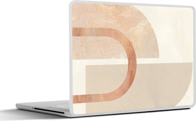 Laptop sticker - 15.6 inch - Marmer print - Roze - Abstract - 36x27,5cm - Laptopstickers - Laptop skin - Cover