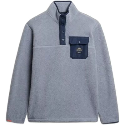 Superdry Fuji Sweatshirt Met Halve Rits Blauw S Man