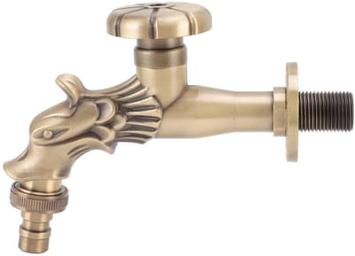 Dailygoods- Waterkraan Antiek - G1/2 Messing - Wandmontage - Buiten/Tuin - Vintage Stijl - Hoogwaardig Koper - Kraan