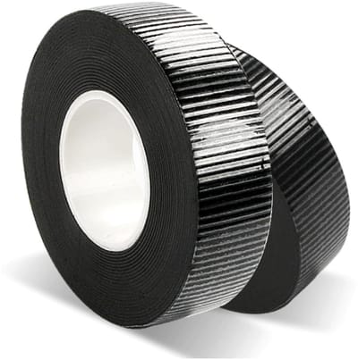 Set van 2 Rollen Zelfklevende Tape, Hoge Spanning Isolatie Tape, 0.8mm x 22mm x 5yd, Zwarte Elektrische Isolatietape voor Veiligheid en Reparatie