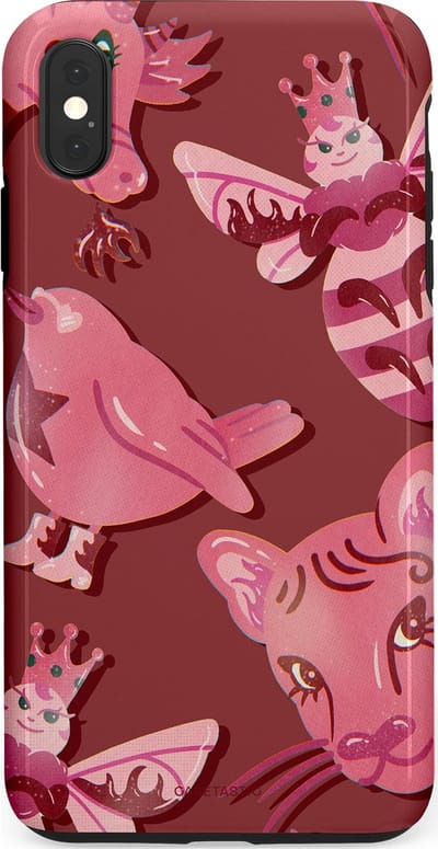 Casetastic Hoesje Geschikt voor Apple iPhone Xs Max - Stijlvolle Beschermende Duo-layer Case - Luxe dieren