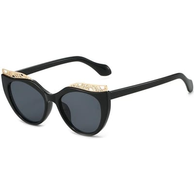 Dernières Lunettes de Soleil Colorées de Luxe Oeil de Chat Coloré Design Unique à Monture Creuse Casual Polyvalentes Lunettes pour Homme Protection UV 400 as  picture