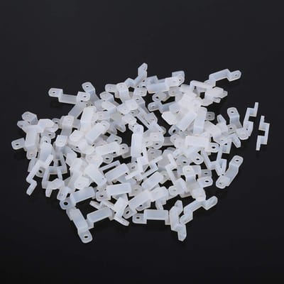 Store_9 - LED Strips Clip - Bevestiging - Siliconen Houder - 12mm - Waterdicht - Geschikt voor Thuis en Buiten - 100 Stuks
