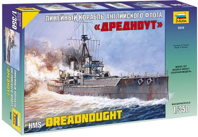 Zvezda Modelbouwpakket Schepen - 9039 Battleship HMS Dreadnought 1906 Plastic - 1:350 - Modelbouw