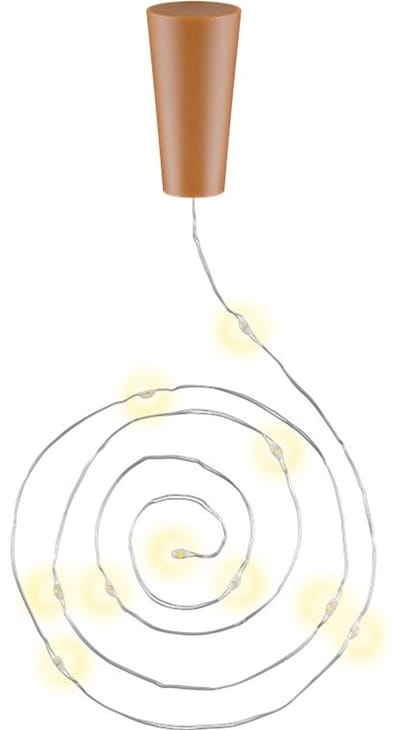 Goobay 3 x 10 LED bottle light chain incl. timer Zilver