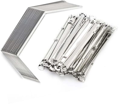 Dailygoods- Papierbevestigingsmiddelen 50 Stuks - 350 Vellen Capaciteit - 2-Gaats Bindclips - 80 mm Gat Pitch - Sterke Binding - Ideaal voor Thuis en Werk - Bindmiddelen