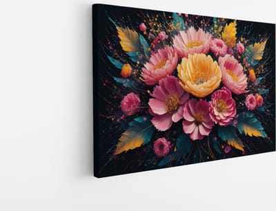 Saammp Canvas Schilderij - Bos Bloemen - Abstract - Natuur - 30x20 - Foto op canvas - Wanddecoratie - Muurdecoratie Woonkamer - Kantoor Decoratie