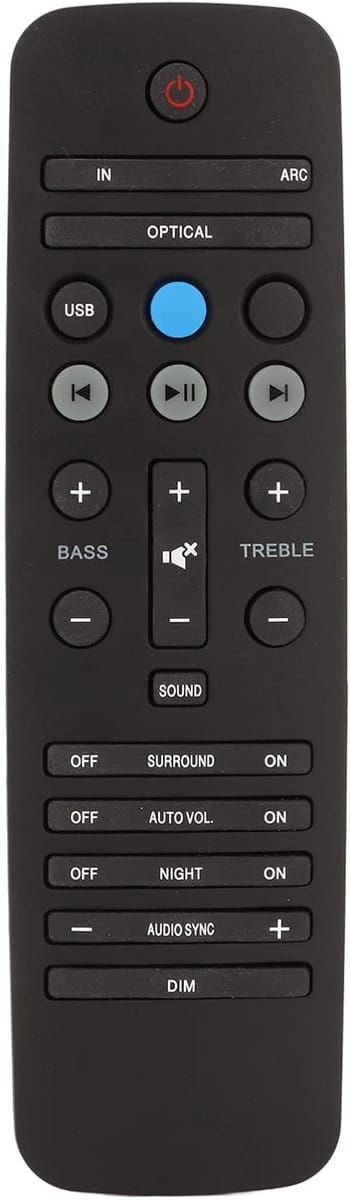 Vervangende afstandsbediening voor soundbars, compatibel met verschillende modellen en functies zoals volume en mute