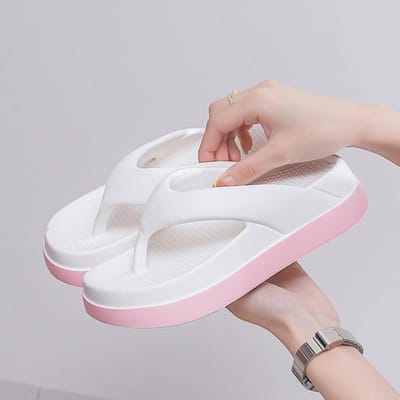 Slippers Voor Vrouw & Mannen, Zachte Slippers Lichtgewicht Douche Schoenen Comfortabele Strand Teenslippers Buiten Vlak Platform Zee Slippers 38-39