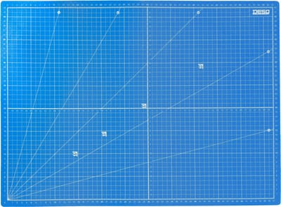 DESQ® Professionele Snijmat - 45 x 60 cm - Dubbelzijdig bedrukt - 5 laags - A2 - Zelfherstellend - Blauw
