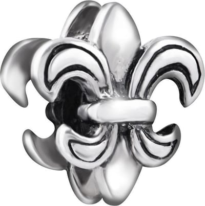 Quiges - 925 - Zilveren - Bedels -Sterling zilver - Beads - Fleur de Lys Kraal Charm - Geschikt – voor - alle bekende merken - Armband Z641
