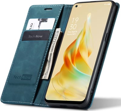 Hoesje geschikt voor Oppo Reno 8T 4G - Book Case Leer Slimline Blauw