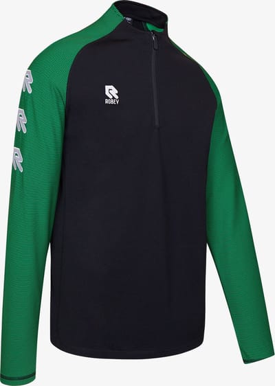 Robey Performance Ziptop Heren - Zwart / Groen | Maat: 3XL