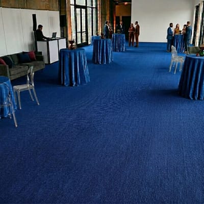FLOORDIREKT Op Maat Hemaakt Tapijt Sintra - Voor Evenementen & Beurzen - Onderhoudsvriendelijke Loper - Voor Beurzen & Evenementen - Royalblauw - 100 x 100 cm