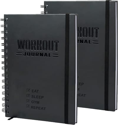 A5 Hardcover Fitness & Workout Planner Logboek (2 Stuks) - Voor Mannen en Vrouwen