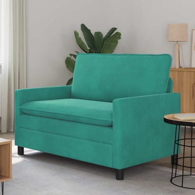 vidaXL - Bank - Turquoise - 126 - x - 81 - x - 87,5 - cm - Fluweel