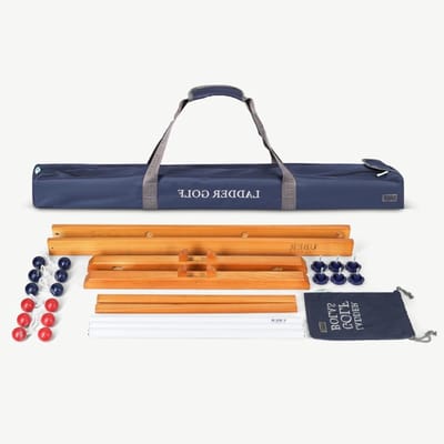Laddergolf - Spinladder - Professioneel - in nylon luxe tas - echte Golf-ballen - Bal 3x2 Rood en 3x2 Blauw - Sterk en Netjes op te bergen - werpspel - familiespel - buitenspel