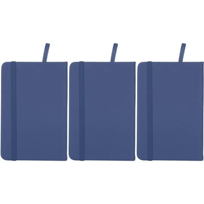 3 Stuks PU A6 Zakelijk Notitieboek Hardcover Band Notitieboek Dagboek Kantoorbenodigdheden SchoolbenodigdhedenBlauw blauw