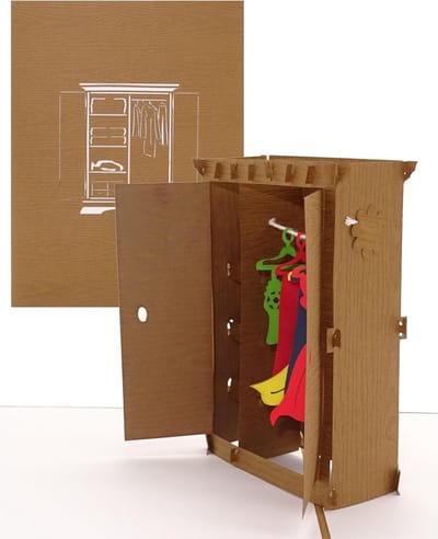 3D Pop-up Kaart Kledingkast - Grappige Verjaardagskaart & Wenskaart voor Cadeaubon
