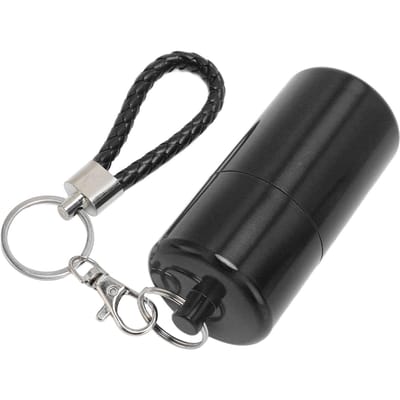 Metalen Bewaarbuis Fles Container met Deksel Sleutelhanger Luchtdicht Aluminium Waterdicht voor Buiten zwart